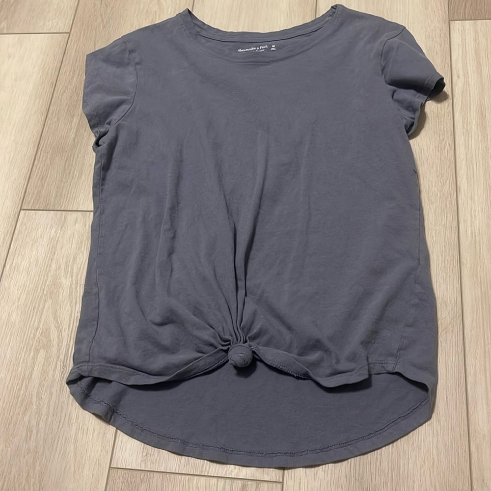 Abercrombie blue short sleeve with tie. Size, medium.
